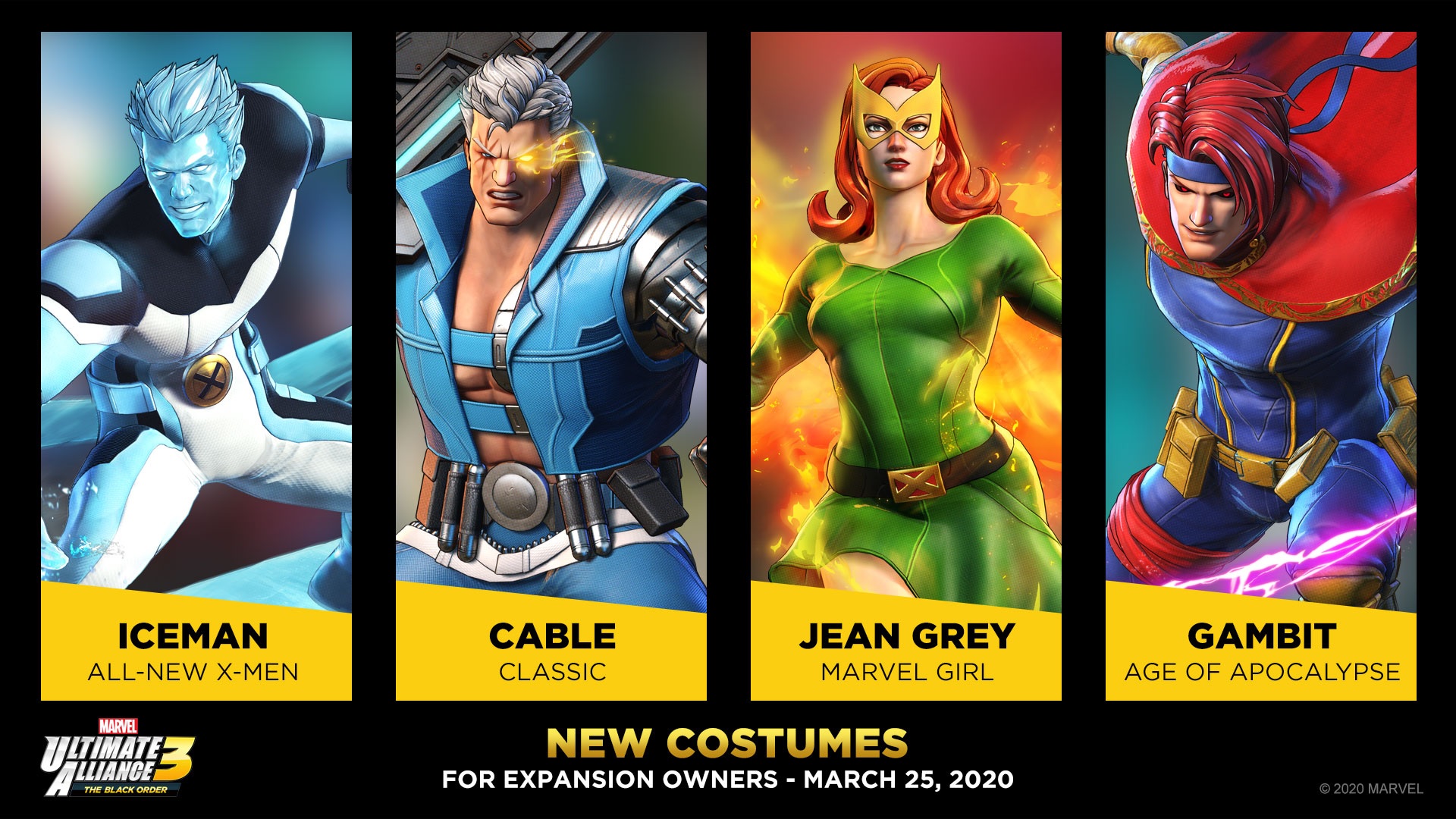 marvel ultimate alliance dlc x-men costumes