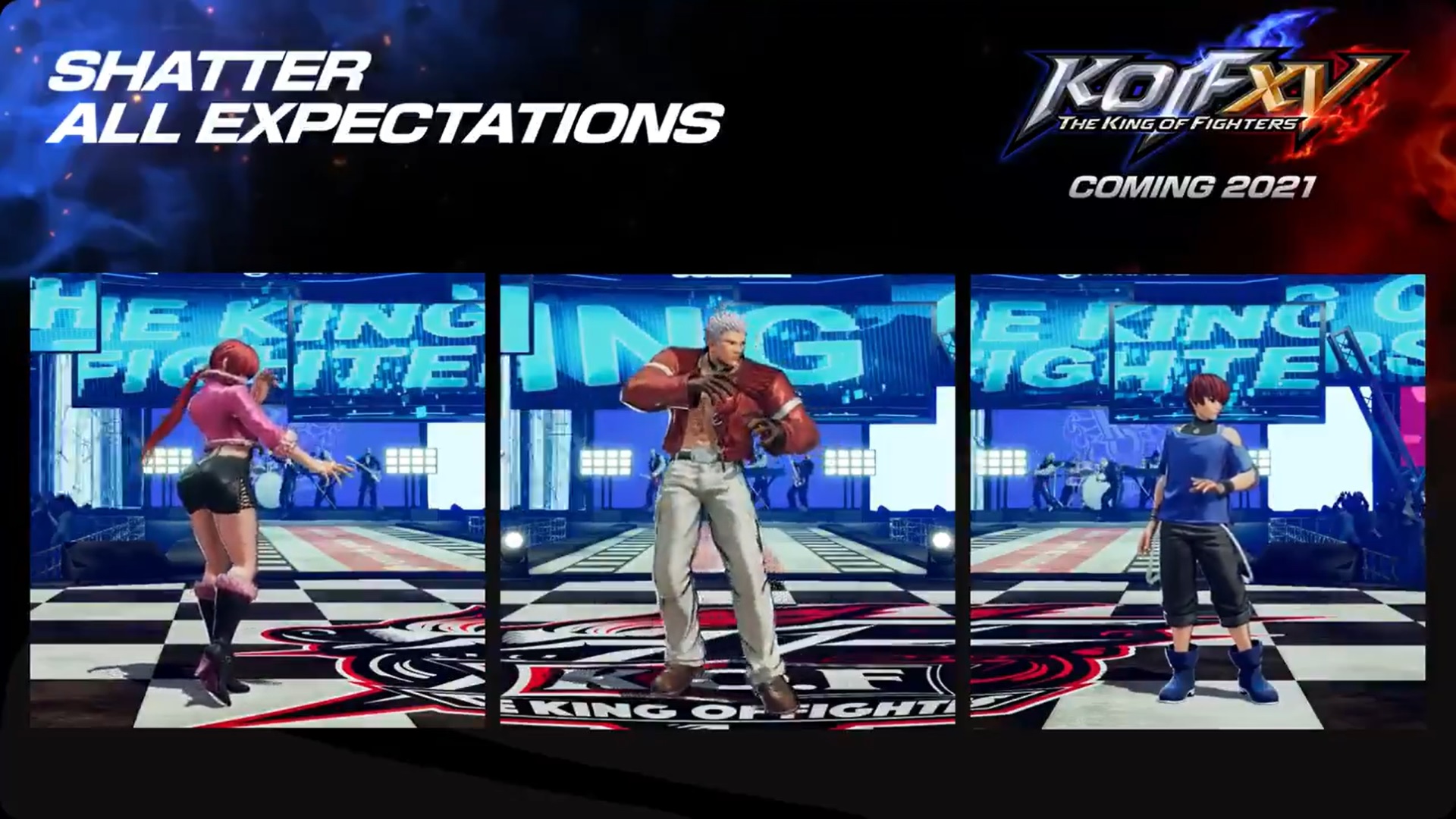 kof xv idle animation shermie yashiro chris