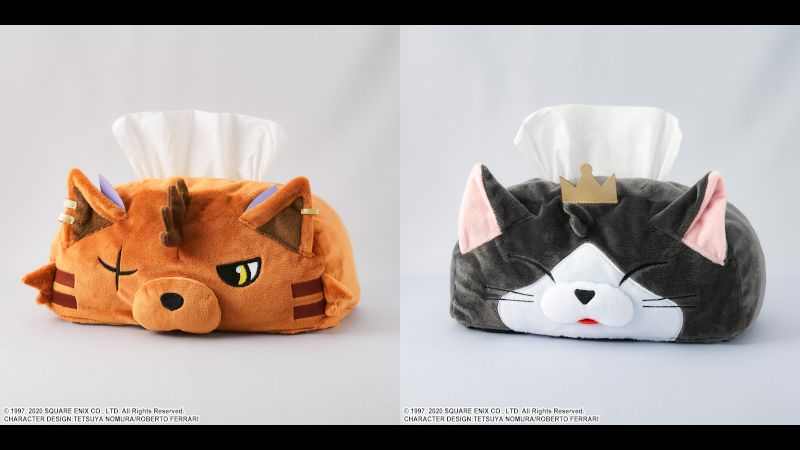 Final Fantasy VII merchandise - Red XIII and Cait Sith tissue boxes